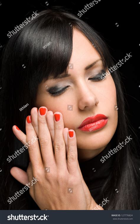 Portrait Gorgeous Sensual Brunette Woman Bright Stock Photo Shutterstock