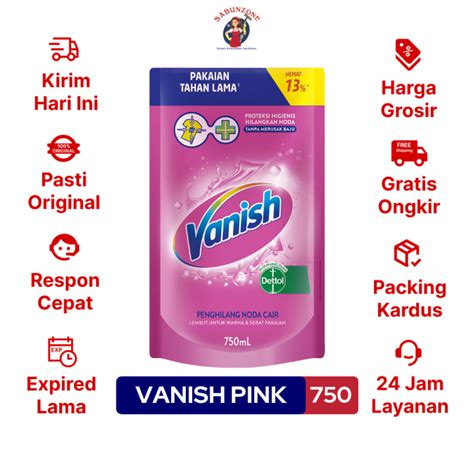 Penghilang Noda Pakaian Vanish Cair Pink Pouch Refill 750 Ml Lazada