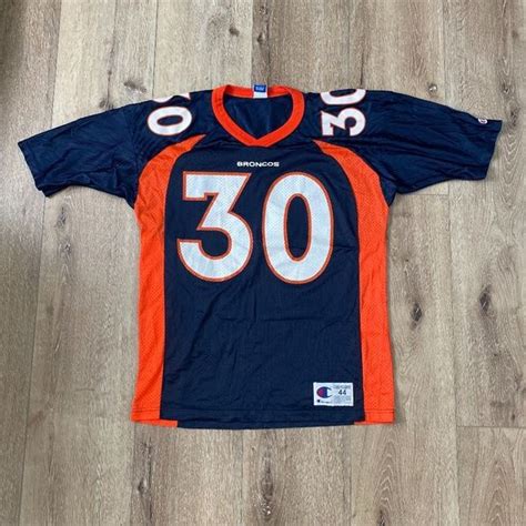 Terrell Davis Denver Broncos NFL Jersey Champion Vintage Orange