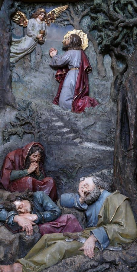 Agony In The Garden Jesus In The Garden Of Gethsemane Stock Photo