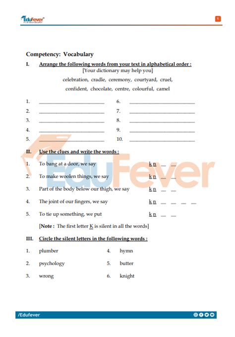 CBSE Class 3 English Holiday Homework In PDF