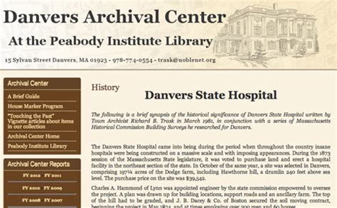 Danvers Archival Center on Danvers State Hospital * Asylum Architecture ...