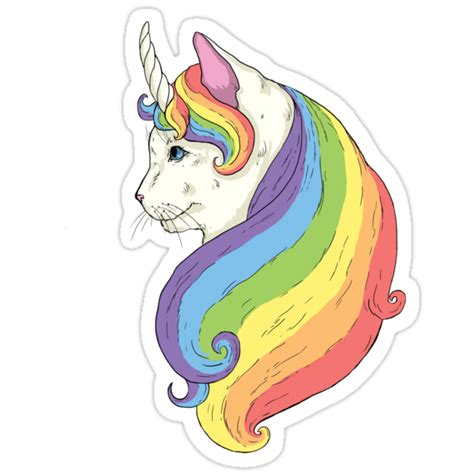 "Cat Unicorn" Stickers by beesants | Redbubble