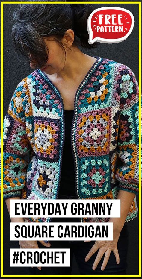 Crochet Everyday Granny Square Cardigan Free Pattern Artofit