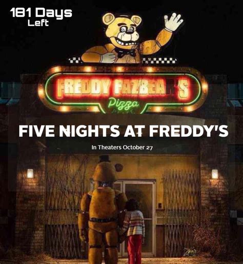 FNAF Movie Updates On Twitter 181 Days Until The Party FNAF FNAFMovie