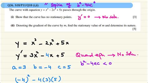 Stationary Points 01 As Level P1 Pure Math Caie Edexcel Youtube