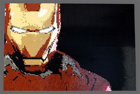 Lego Iron Man Mosaic by Brickmoc, via Flickr Lego Mosaic, Mosaic Tiles ...