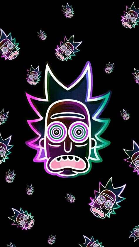 Rick And Morty Neon Wallpaper