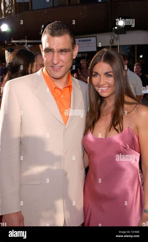 LOS ANGELES, CA. June 05, 2000: Actor/footballer VINNIE JONES & wife at the world premiere, in ...