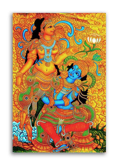 Krishna With Radha Indian Art Radha Krishna Rajasthani Paintings