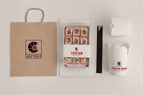 SUSHI BAR LOGO VISUAL IDENTITY Behance Behance