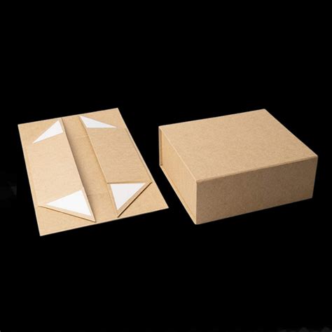 Supply Custom Made Recycled Kraft Gift Box With Hinged Lid Wholesale