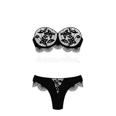 Hand Drawn Lingerie Panty And Bra Set Stock Vector Illustration Of