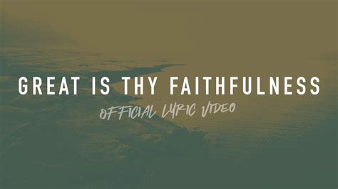 Great Is Thy Faithfulness Reawaken Hymns Official Lyric Video YouTube