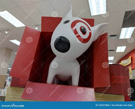 Target Dog Bullseye Inside Box Inside Target Store Editorial Photo