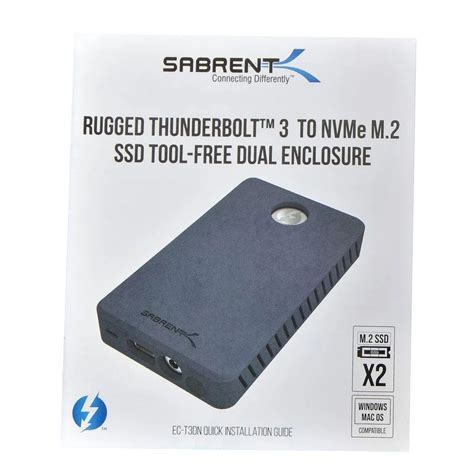 Sabrent Thunderbolt To Nvme M Ssd Tool Free Dual Enclosure Ec T Dn