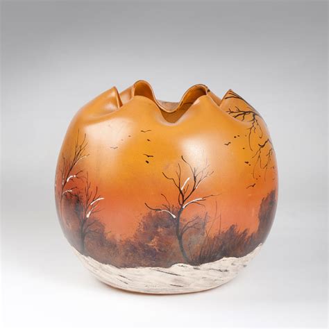 Legras Cie Vase Mit Winterlandschaft