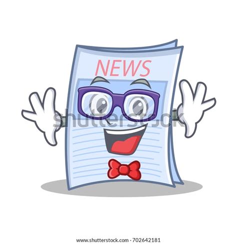 15 Geek Newspaper Character Cartoon Images, Stock Photos & Vectors ...
