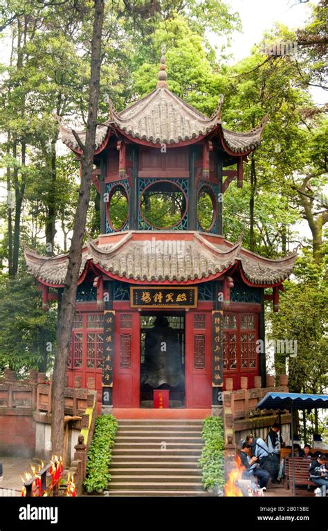 China Pavilion At The Front Of Wannian Si Long Life Monastery