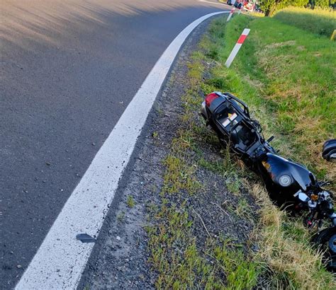 Wypadek motocyklisty na DK 45 Racibórz Opole