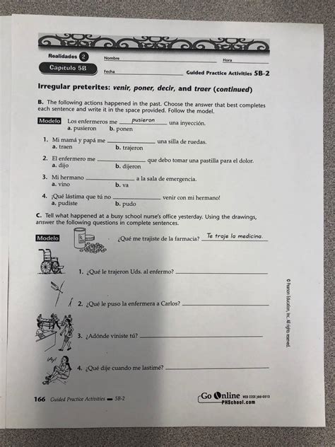 Realidades 1 Capítulo 1b Answers Page 23 Nachmacherin80