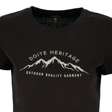 Doite Polera Manga Corta Mountain Logo Women Black Doite