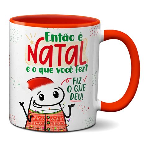 Caneca Presente Natal Engraçado Flork Fiz O Que Deu Xícara Minha Caneca