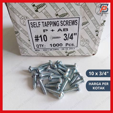 Jual Sekrup Cacing JP 10 Mm X 3 4 Inch Per Kotak Skrup Tapping 10mm X