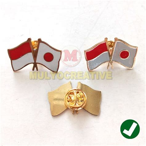 Jual Pin Bendera Persahabatan Negara Jepang Dan Indonesia Shopee