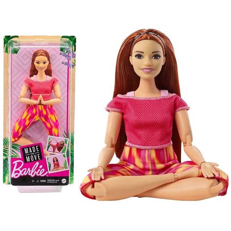 Boneca Barbie Feita Para Mexer Ruiva 22 Pontos de Articulação