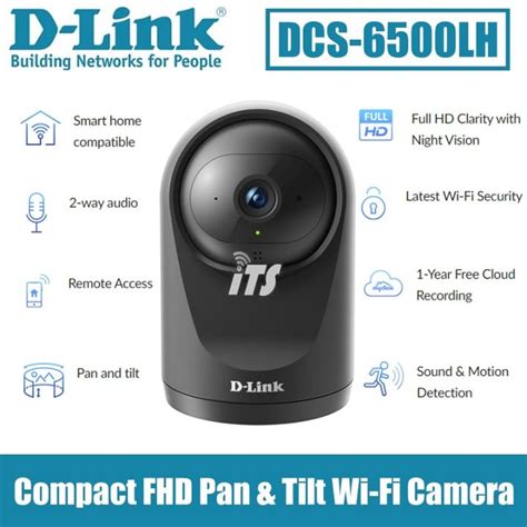 D Link Compact Full HD Pan Tilt Wi Fi Camera DCS 6500LH Lazada