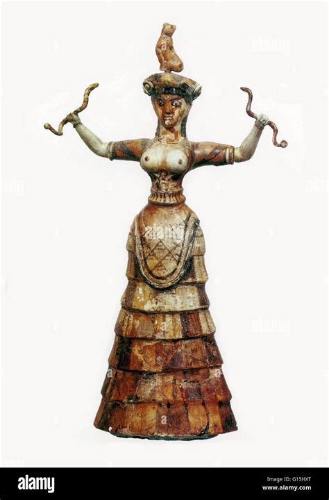 Minoan Figurine From About 1600 Bc The Minoan Was A Bronze Age