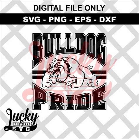 Bulldog Pride Svg Digital Files Etsy