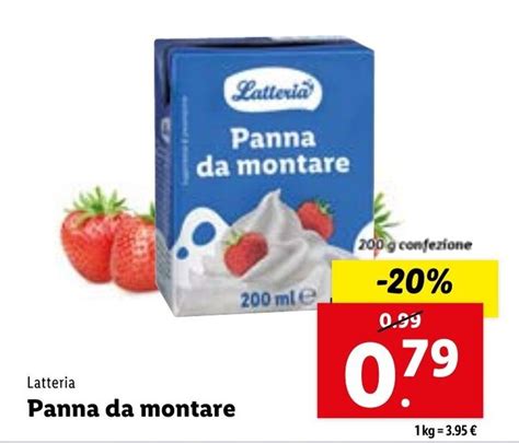 Offerta Latteria Panna Da Montare 200 G Nel Volantino Di Lidl