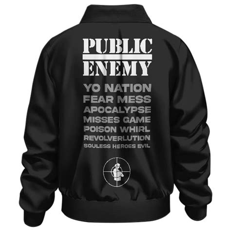 Public Enemy Members & Albums Typography Art Bomber Jacket