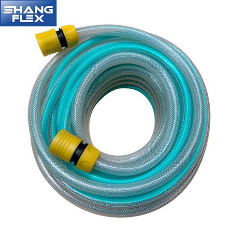 Soft Clear Braided Garden PVC Fiber Reinforced Hose With Fittings