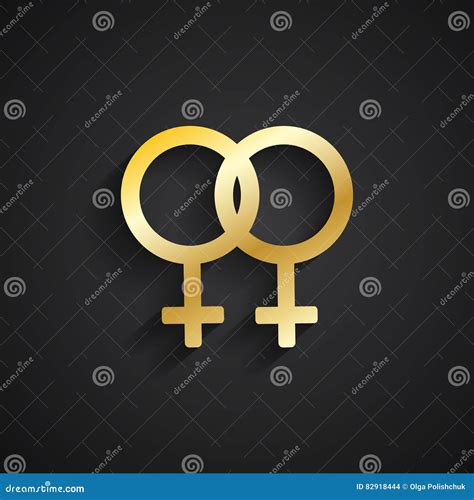 Heterosexual Gold Symbol Vector Illustration 82918416