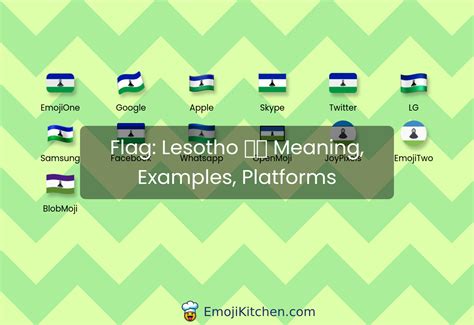 🇱🇸 flag: Lesotho emoji meaning, info, stats - EmojiKitchen