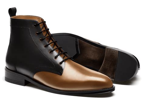 Bottes Homme En Cuir Marron Et Noir