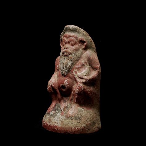 Terracotta Statuette Of A Crouching Silenus Christoph Bacher