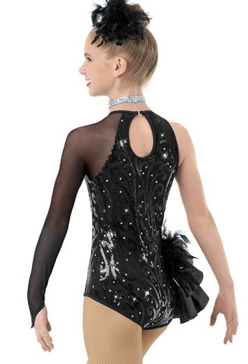 SA Preloved Solo Weissman Black Asymmetrical Leotard With Side Bustle