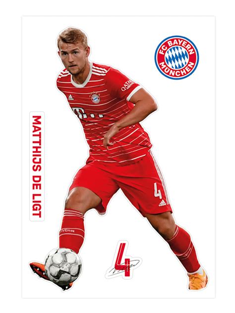 Kinder Wandtattoo De Ligt Rot Offizieller Fc Bayern Store