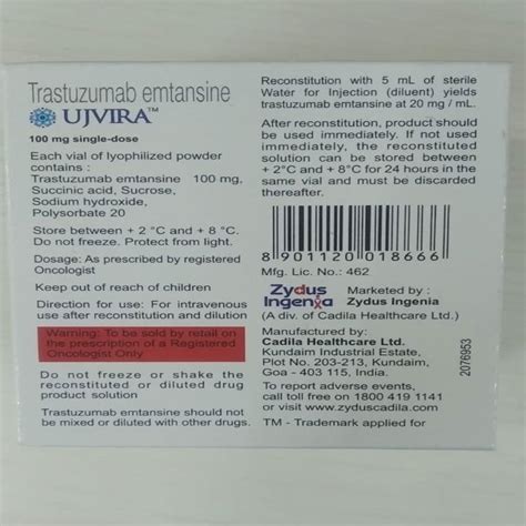 Trastuzumab Emtansine UJVIRA 53 OFF Rbk Bm