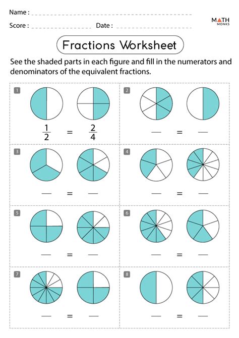 Grade 3 Fractions Worksheets