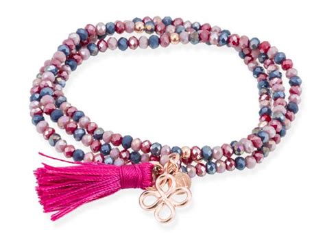 Armband Zen Rosa In Silber Rose Vergoldet Marina Garcia