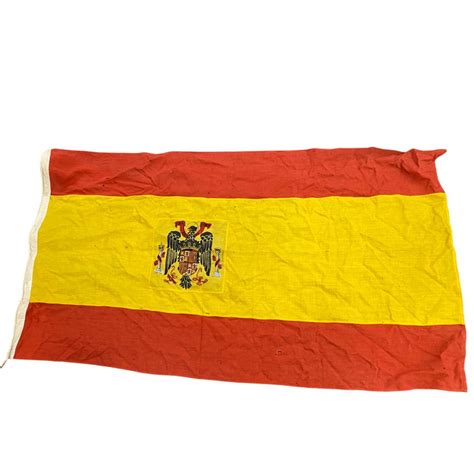 Lot 559 Large Vintage Franco Spanish Flag Some