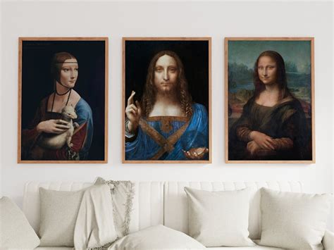 LEONARDO DA VINCI - Set Of 3 Famous Portraits – Pathos Studio