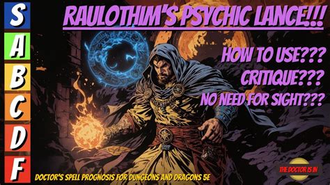 RAULOTHIM'S PSYCHIC LANCE How To Use This Spell for Dungeons and Dragons - YouTube