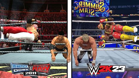 Wwe Smackdown Vs Raw Vs Wwe K Epic Finishers Comparison