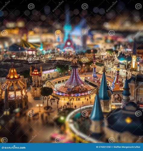 Thrilling Night at the Amusement Park Stock Illustration - Illustration